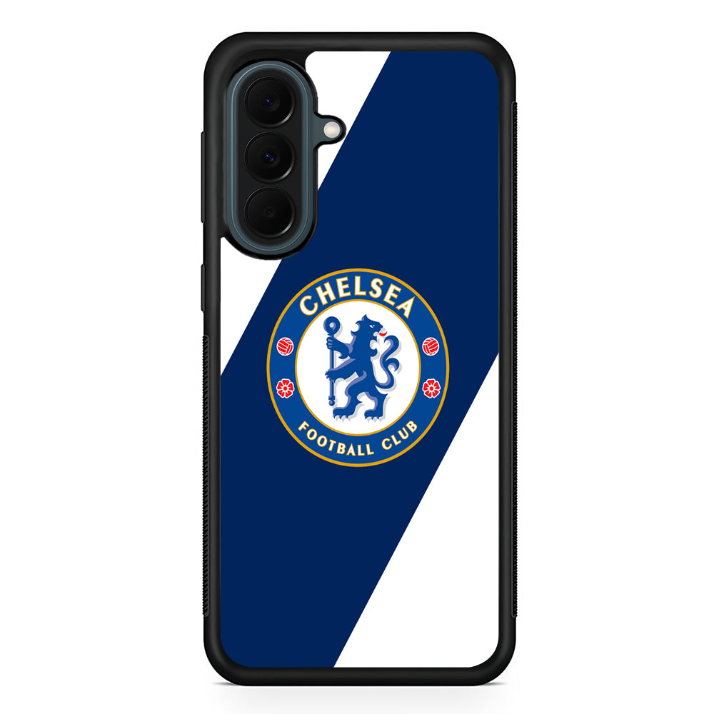 Chelsea FC Stripe Sling Logo Samsung Galaxy A37 Case | Samsung Galaxy A37 Rubber Phone Case