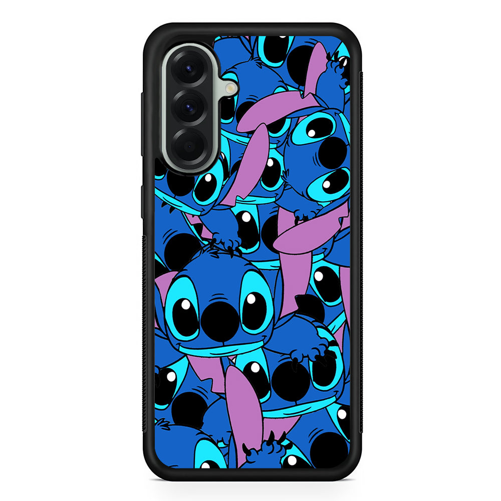 Stitch Blue Cute Samsung Galaxy A56 Case | Samsung Galaxy A56 Protective Rubber Case