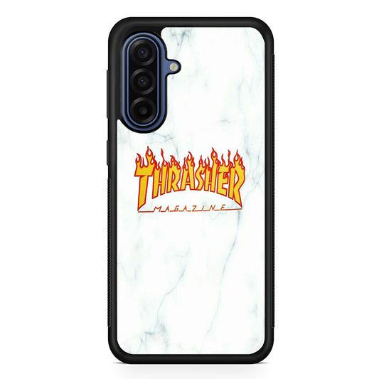 Thrasher White Marble Samsung Galaxy A17 Case | Samsung Galaxy A17 Protective Rubber Case