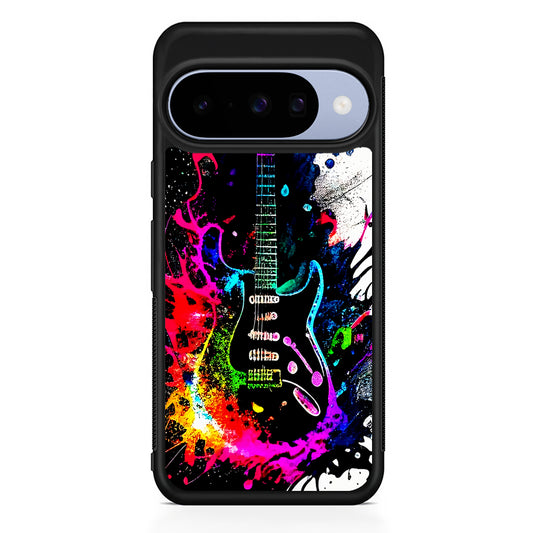 Guitar Art Explosion Google Pixel 10 Case | Google Pixel 10 Rubber Protective Case
