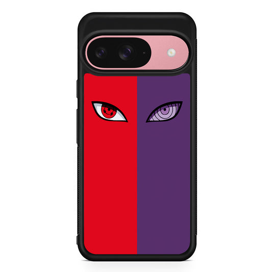 Naruto Sharingan and Rinnegan Google Pixel 9 Case | Google Pixel 9 Protective Rubber Case