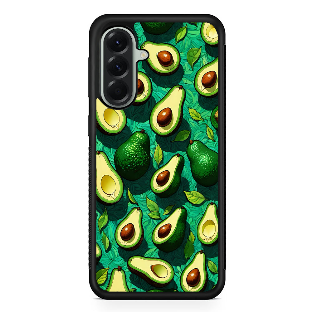 A Pattern of Avocado Cut in Half Samsung Galaxy A56 Case | Samsung Galaxy A56 Protective Rubber Case