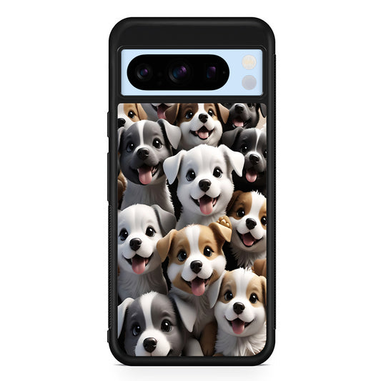 A Group of Cute Puppies Dog Google Pixel 8 Pro Case | Slim Rubber Case for Google Pixel 8 Pro