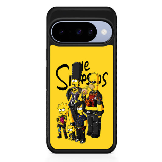 Simpsons Rock n' Roll Family Google Pixel 10 Case | Google Pixel 10 Rubber Protective Case