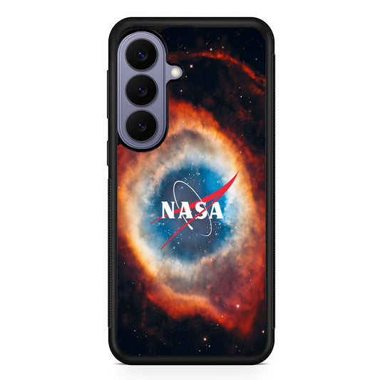 Nasa Nebula Logo Samsung Galaxy S26 Case | Slim Protective Rubber Case for Samsung S26