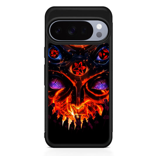 Naruto Akatsuki Clan Eyes Google Pixel 10 Pro Case | Slim Google Pixel 10 Pro Rubber Case