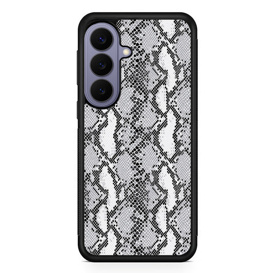 White Snake Skin Pattern Samsung Galaxy S26 Case | Durable Rubber Case for Samsung Galaxy S26