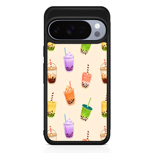 Bubble Tea Cups Colorful Google Pixel 10 Pro Case | Slim Google Pixel 10 Pro Rubber Case