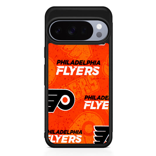 NHL Philadelphia Flyers Pattern Google Pixel 10 Pro Case | Slim Google Pixel 10 Pro Rubber Case