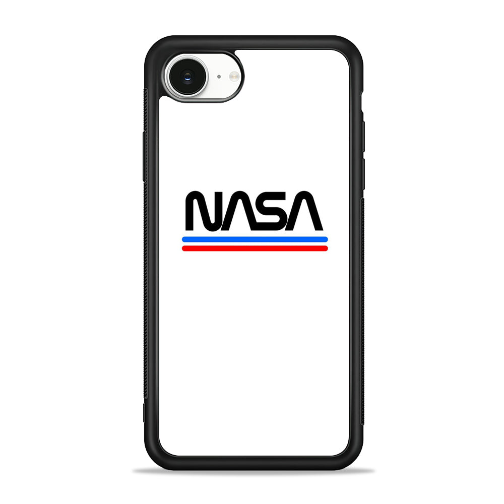 Nasa White Stripe iPhone 16e Case - Slim Silicone Case