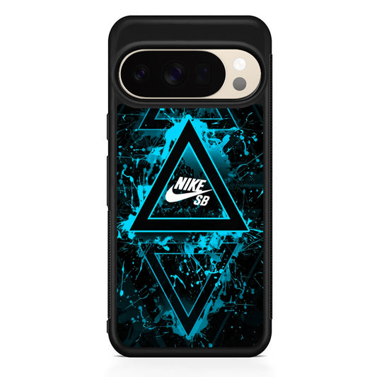 Nike Blue Paint Triangle Google Pixel 10 Pro XL Case | Durable Google Pixel 10 Pro XL Cover