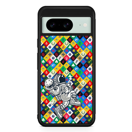 Astronauts Basketball Team Logo Google Pixel 8 Case | Durable Protective Cover for Google Pixel 8