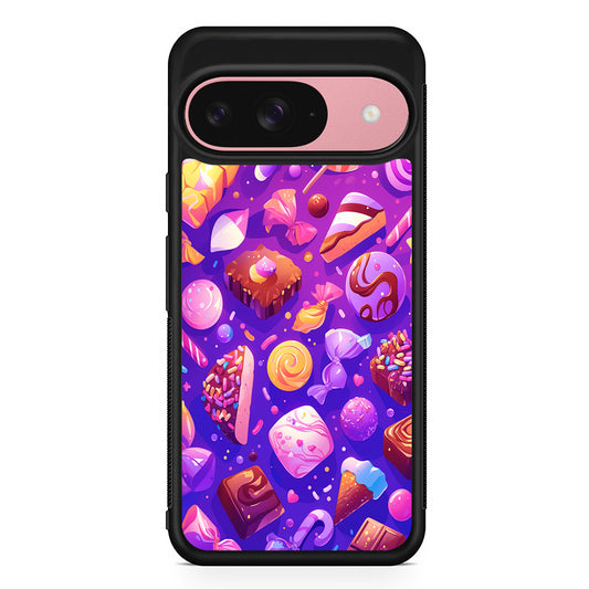 Various Kinds of Sweets and Candies Google Pixel 9 Case | Google Pixel 9 Protective Rubber Case