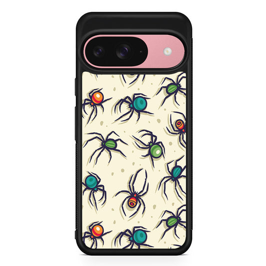 Colorful Spider Collection Google Pixel 9 Case | Google Pixel 9 Protective Rubber Case