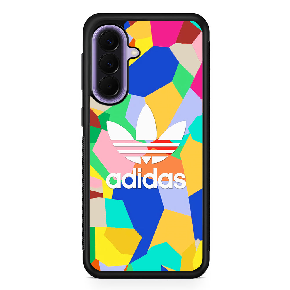 Adidas White on Canvas Samsung Galaxy A57 Case | Slim Samsung Galaxy A57 Rubber Case