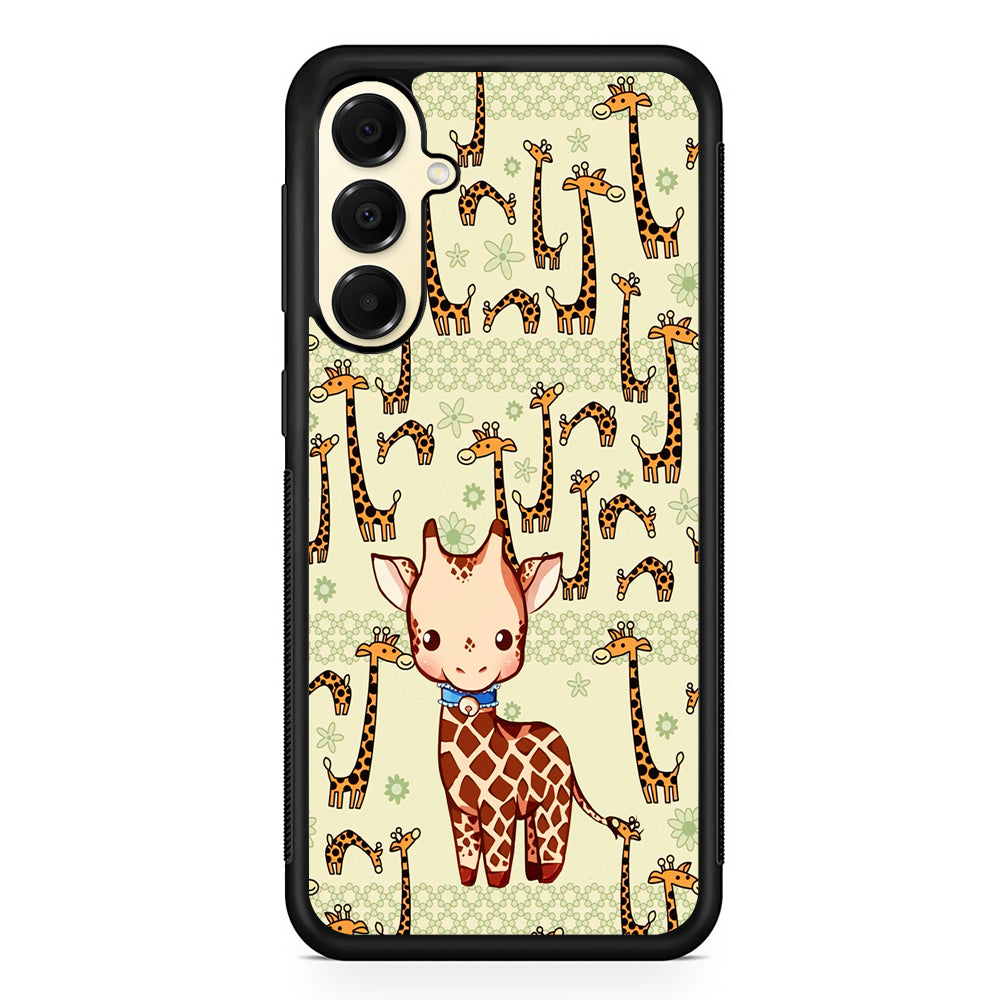 Baby Giraffe Adventure Ground Samsung Galaxy A16 Case | Slim Rubber Samsung Galaxy A16 Case