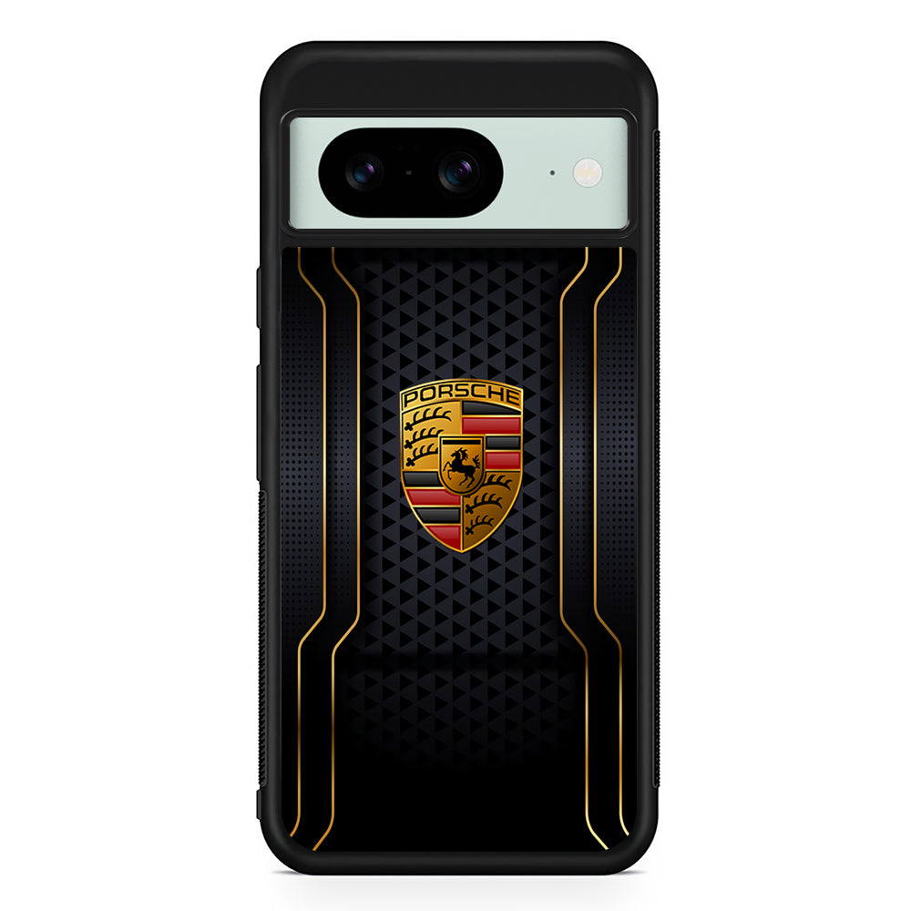Porsche Emblem  Wall Google Pixel 8 Case | Slim Rubber Case for Google Pixel 8