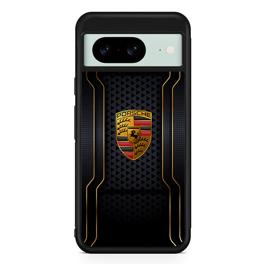 Porsche Emblem  Wall Google Pixel 8 Case | Slim Rubber Case for Google Pixel 8