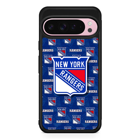 NHL New York Rangers Pattern Google Pixel 9 Pro XL Case | Protective Cover