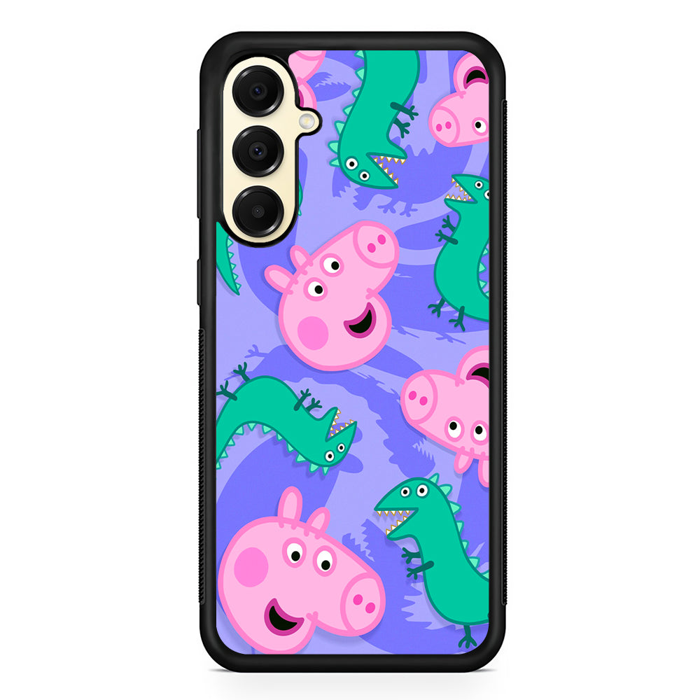 Peppa Pig Purple Samsung Galaxy A16 Case | Slim Rubber Samsung Galaxy A16 Case