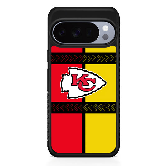 NFL Kansas City Chiefs Colorful Google Pixel 10 Pro Case | Slim Google Pixel 10 Pro Rubber Case