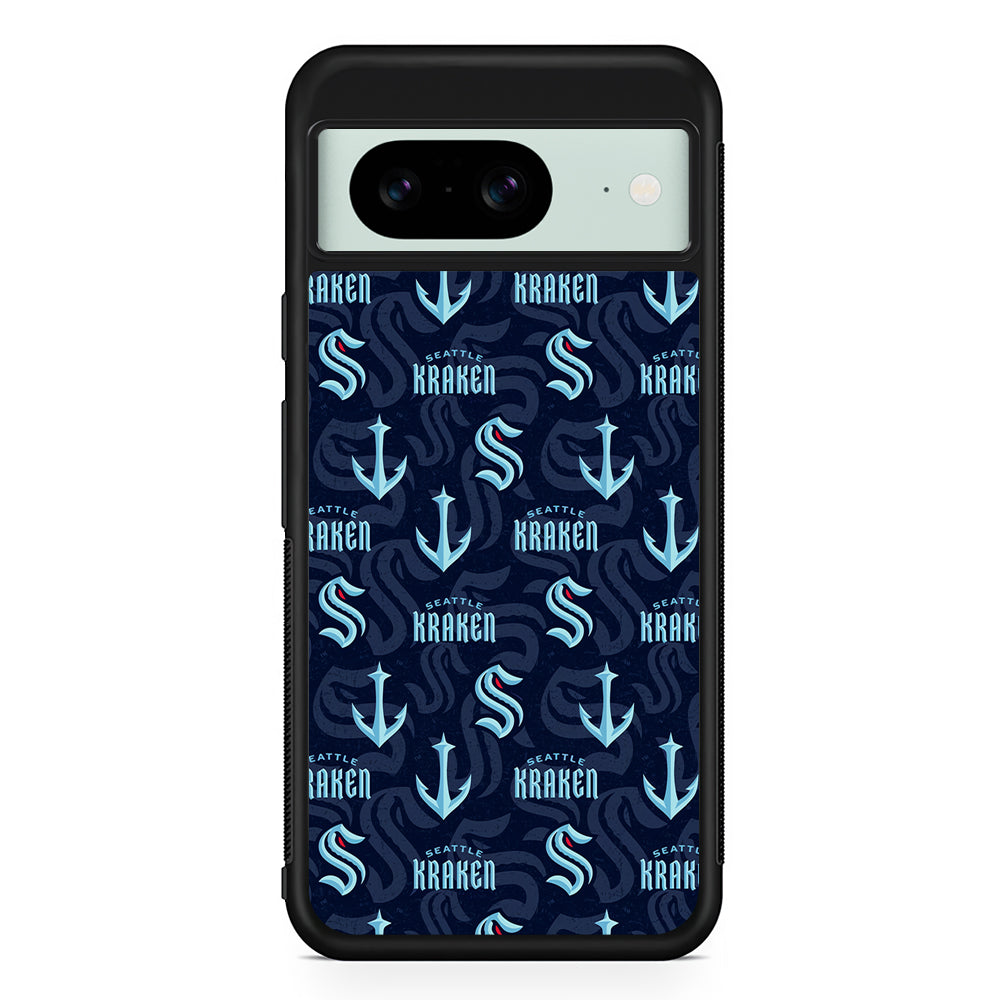 NHL Seattle Kraken Pattern Google Pixel 8 Case | Durable Protective Cover for Google Pixel 8