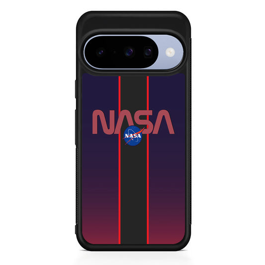 Nasa Stripe Line Red Google Pixel 10 Case | Google Pixel 10 Rubber Protective Case