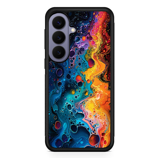 Colorful Painting with Lots of Bubbles Samsung Galaxy S26 Case | Durable Rubber Case for Samsung Galaxy S26