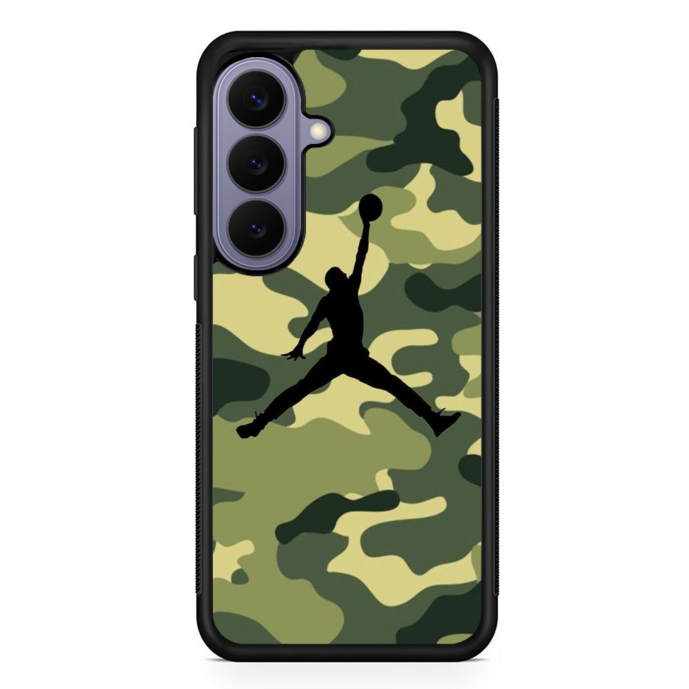 Jordan Camo Fighter Samsung Galaxy S26 Case | Slim Protective Rubber Case for Samsung S26