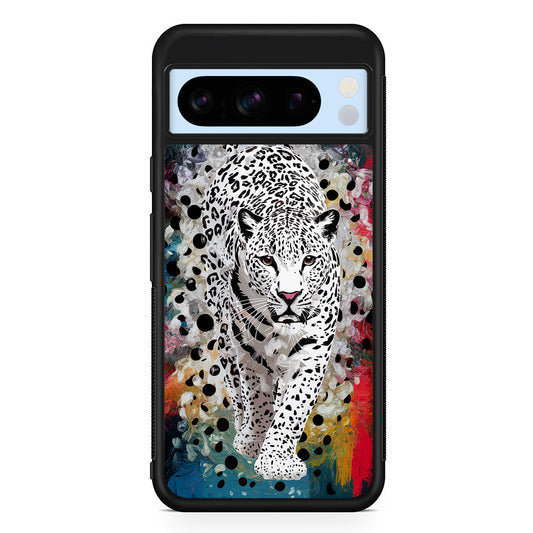 A White Leopard Painting Google Pixel 8 Pro Case | Slim Rubber Case for Google Pixel 8 Pro