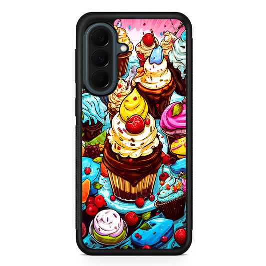 Sweet Desserts Food Doodle Samsung Galaxy A37 Case | Samsung Galaxy A37 Rubber Phone Case