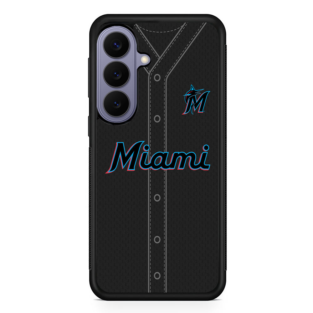 MLB Miami Marlins Jersey Samsung Galaxy S26 Case | Durable Rubber Case for Samsung Galaxy S26