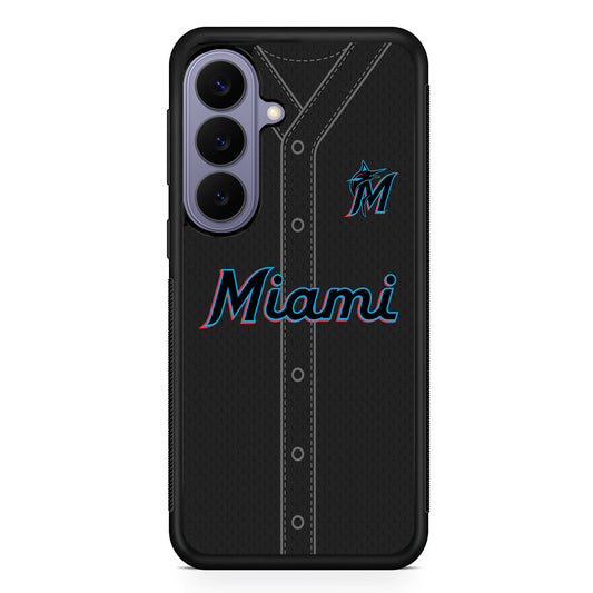 MLB Miami Marlins Jersey Samsung Galaxy S26 Case | Durable Rubber Case for Samsung Galaxy S26