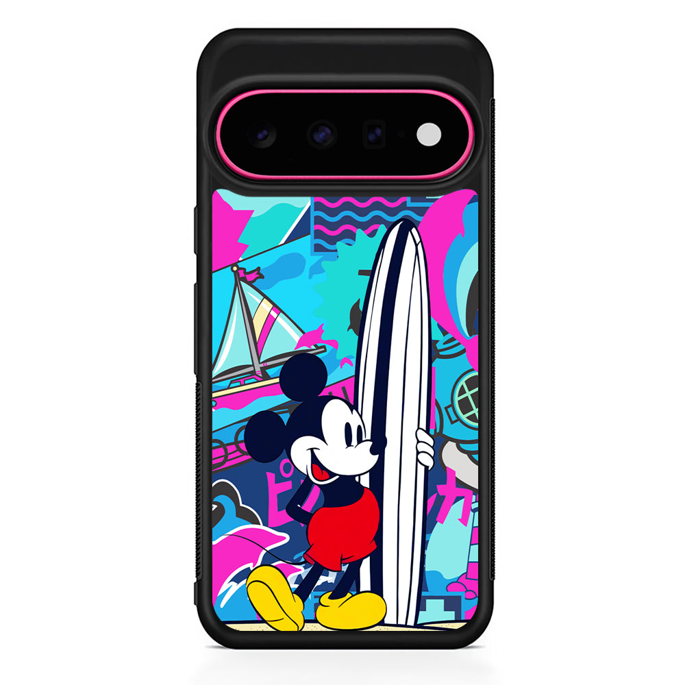 Mickey Mouse Surf Board Google Pixel 11 Case | Slim Shockproof Cover