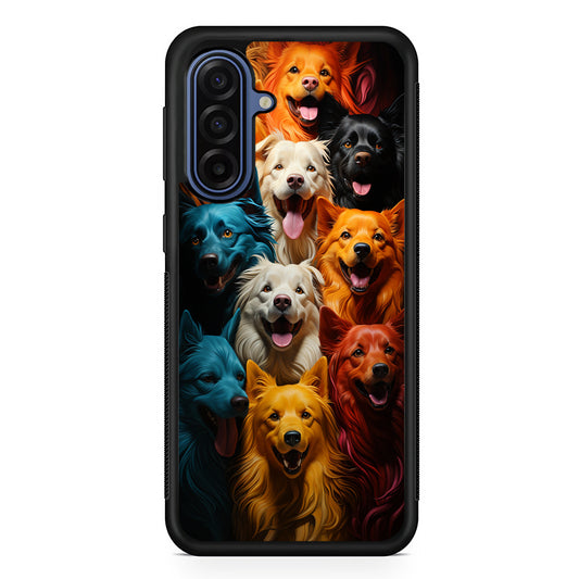 Collection of Colorful Dogs Samsung Galaxy A17 Case | Slim Protective Phone Cover