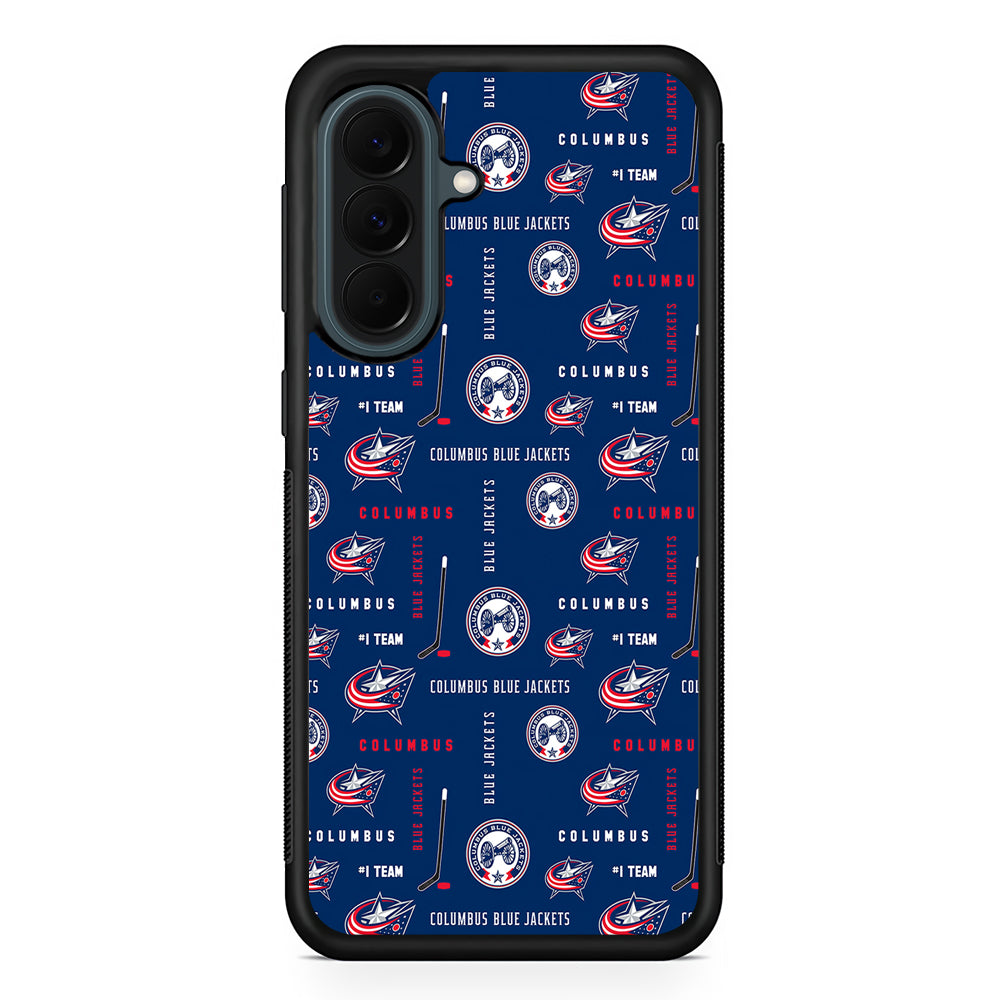 NHL Columbus Blue Jackets Design Samsung Galaxy A37 Case | Samsung Galaxy A37 Rubber Phone Case
