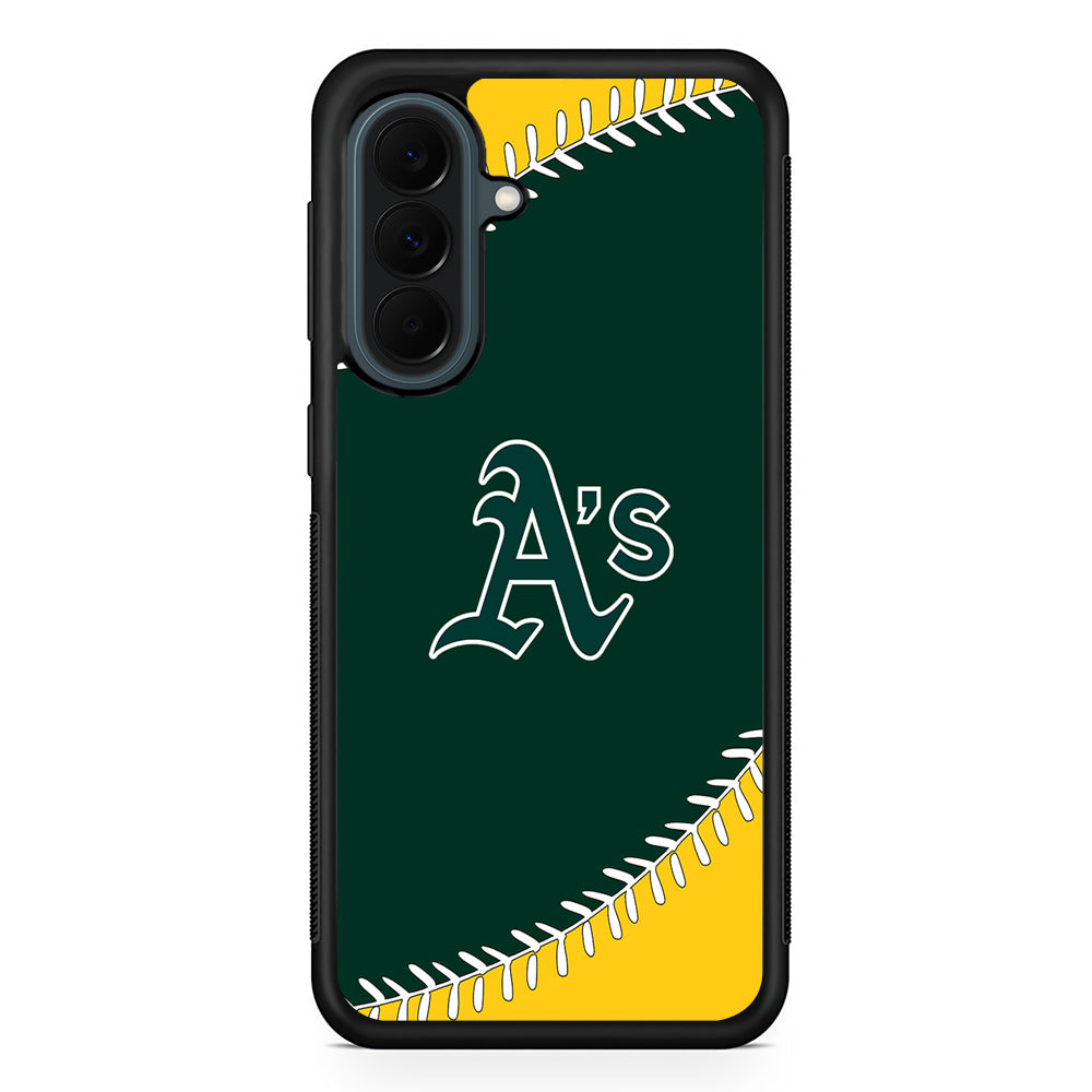 MLB Oakland Athletics Team Samsung Galaxy A37 Case | Samsung Galaxy A37 Rubber Phone Case