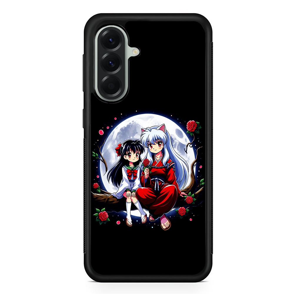 Inuyasha and Kagome Full Moon Samsung Galaxy A56 Case | Samsung Galaxy A56 Protective Rubber Case
