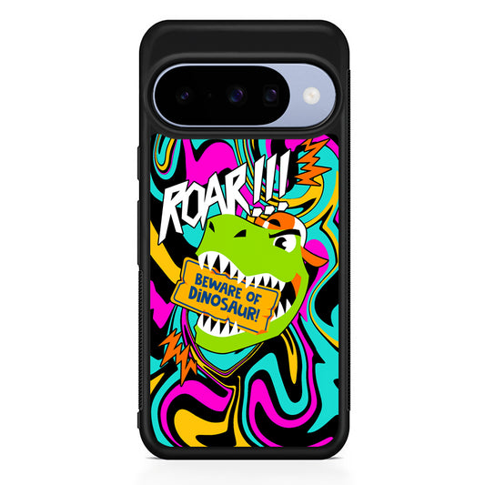 Beware from Dinosaur Roar Google Pixel 10 Case | Google Pixel 10 Rubber Protective Case