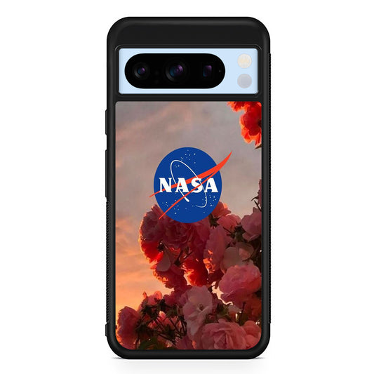 Nasa Logo Pink Flowers Google Pixel 8 Pro Case | Slim Protective Cover