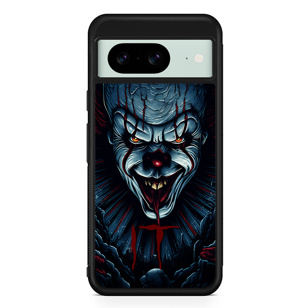 IT Clown Scary Face Google Pixel 8 Case | Durable Protective Cover for Google Pixel 8