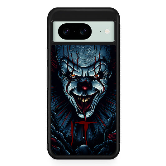 IT Clown Scary Face Google Pixel 8 Case | Durable Protective Cover for Google Pixel 8