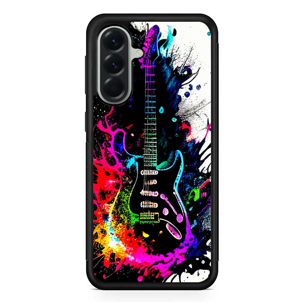 Guitar Art Explosion Samsung Galaxy A56 Case | Samsung Galaxy A56 Protective Rubber Case