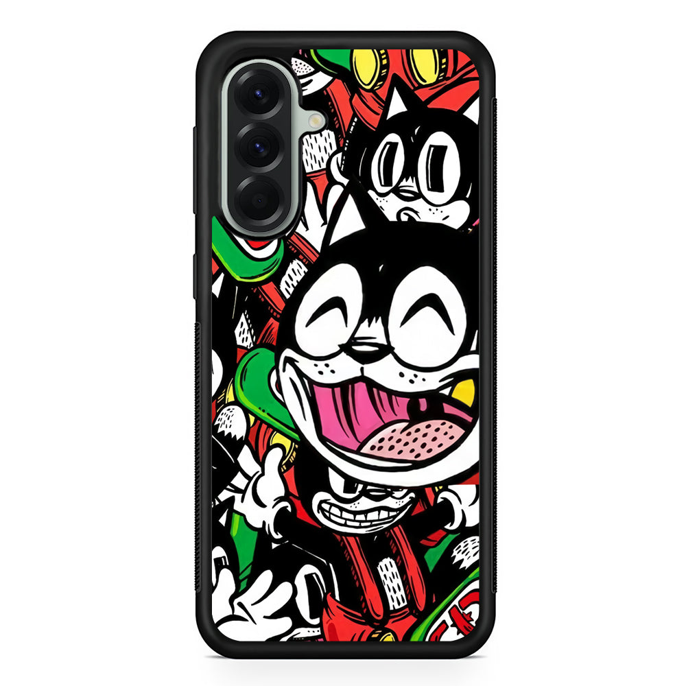 Kitty Club Party Samsung Galaxy A56 Case | Samsung Galaxy A56 Protective Rubber Case