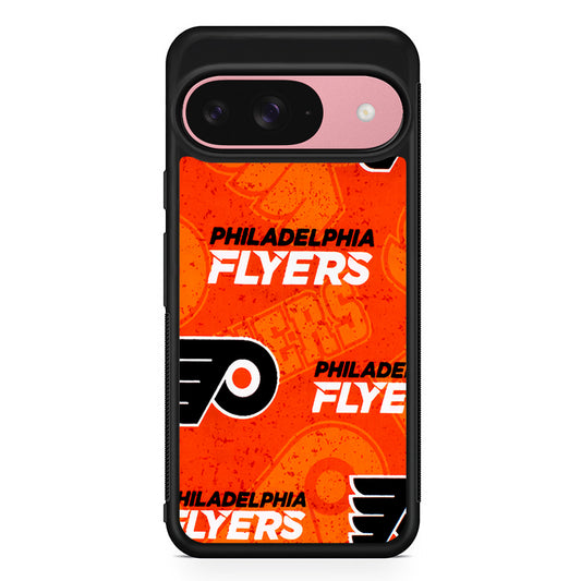 NHL Philadelphia Flyers Pattern Google Pixel 9 Case | Google Pixel 9 Protective Rubber Case