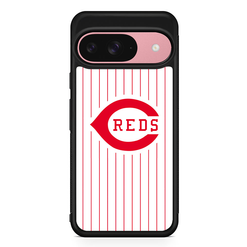 MLB Cincinnati Reds Team Google Pixel 9 Case | Google Pixel 9 Protective Rubber Case