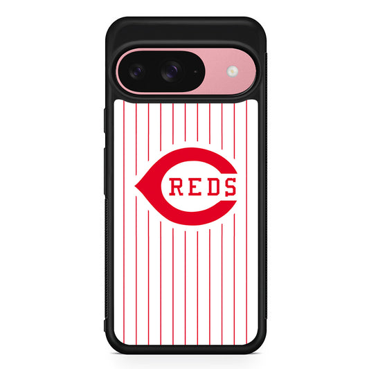 MLB Cincinnati Reds Team Google Pixel 9 Case | Google Pixel 9 Protective Rubber Case