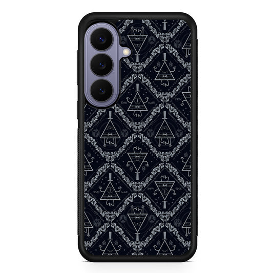 Bill Cipher Gravity Falls Pattern Samsung Galaxy S26 Case | Durable Rubber Case for Samsung Galaxy S26