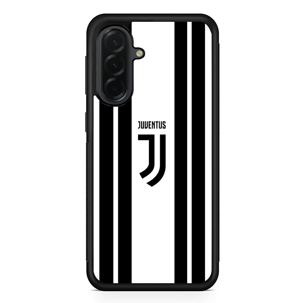 Juventus Black Stripe Samsung Galaxy A36 Case | Protective Rubber Cover