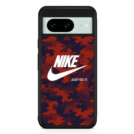 Nike Vibes Camo Hexagon Google Pixel 8 Case | Slim Rubber Case for Google Pixel 8